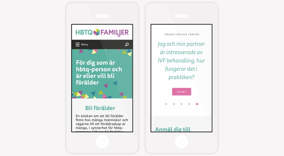 HBTQ familjer, webben i mobilen
