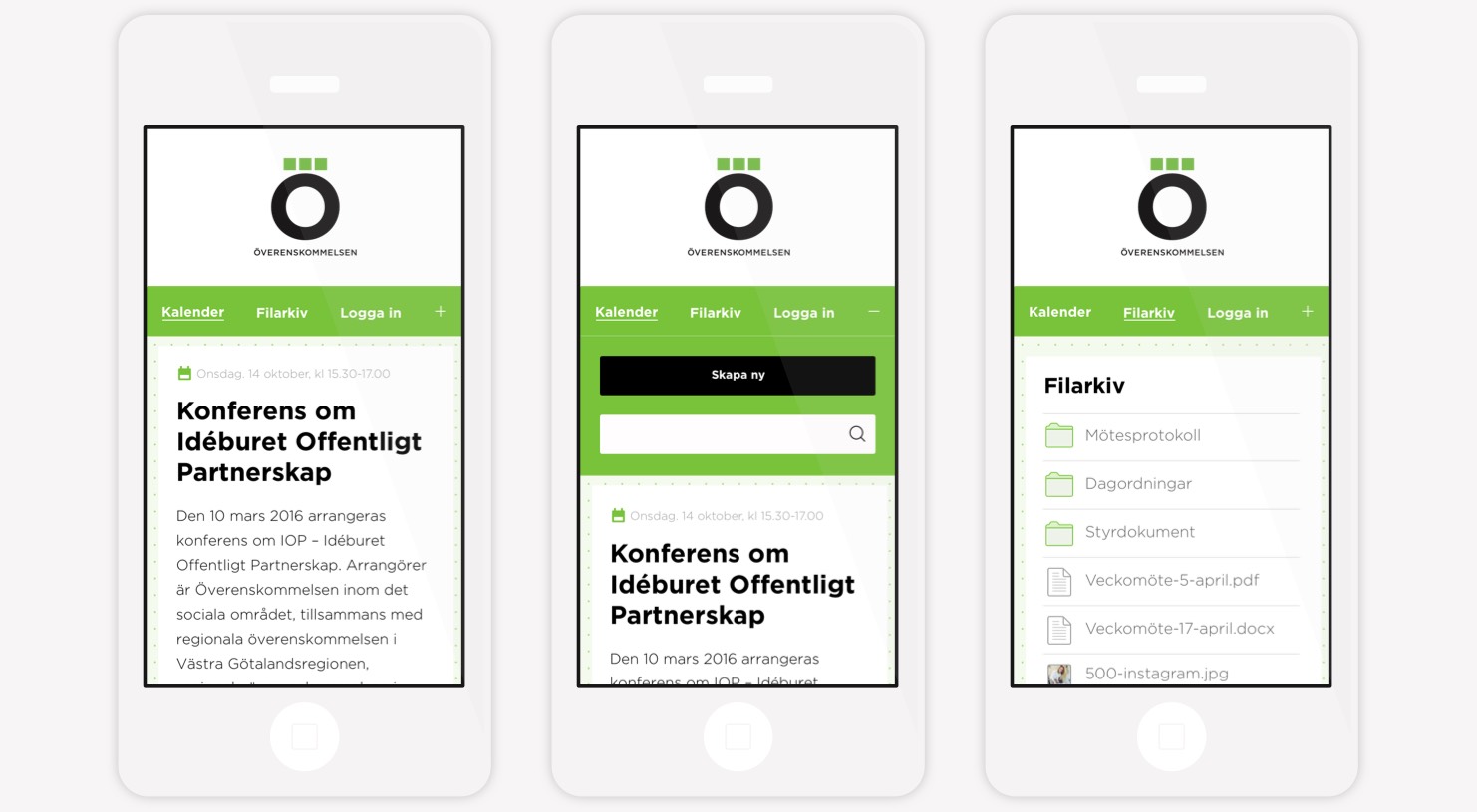 Överenskommelsen intranät mobil