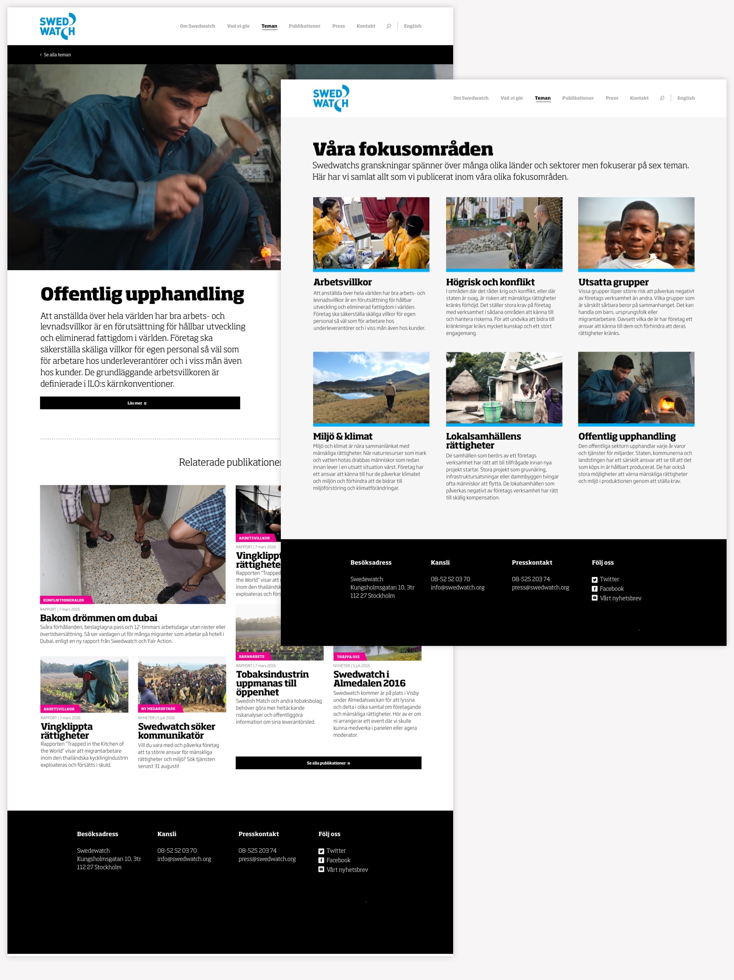 Swedwatch design fokusområden