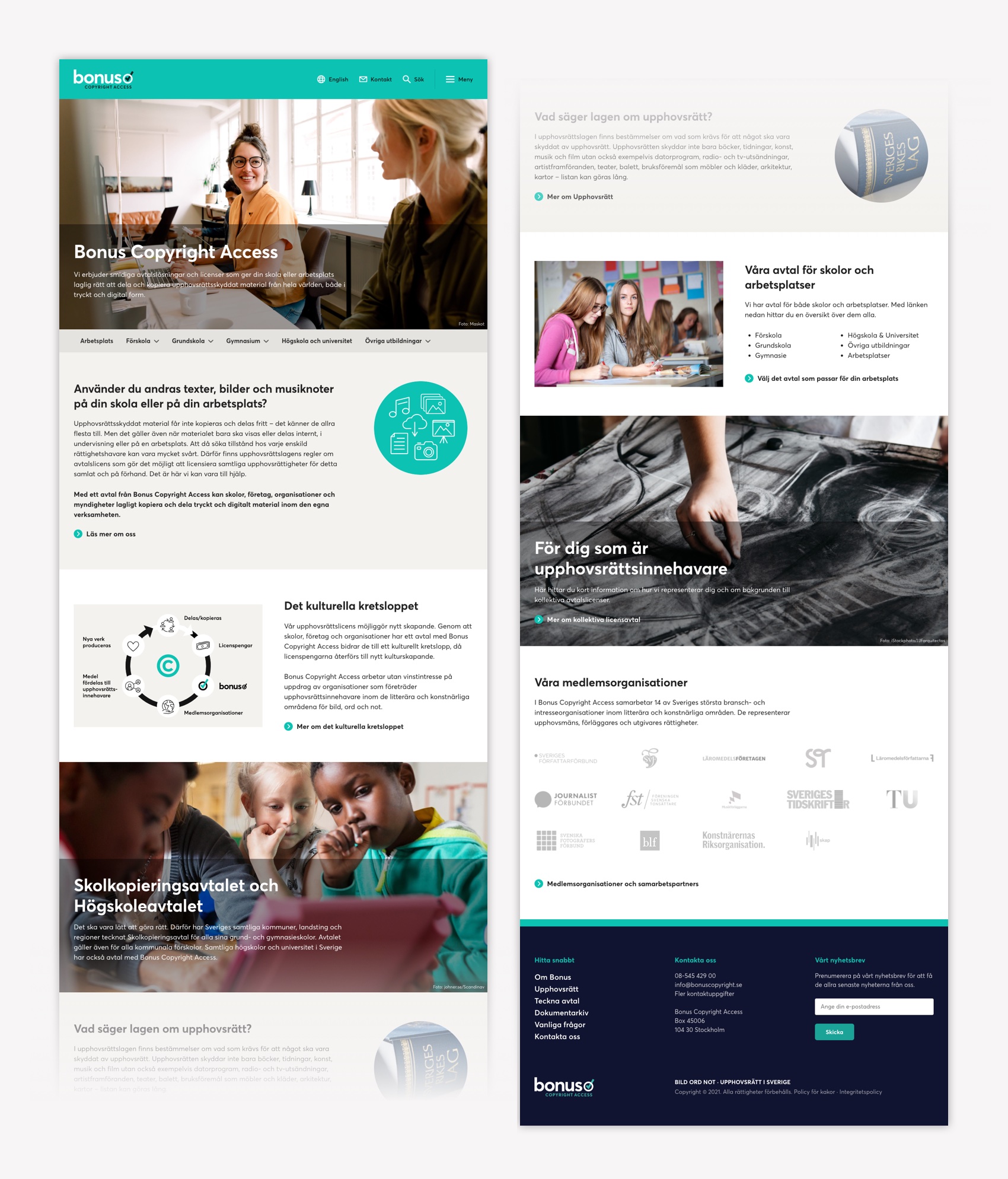 Bonus Copyright Access - desktop design