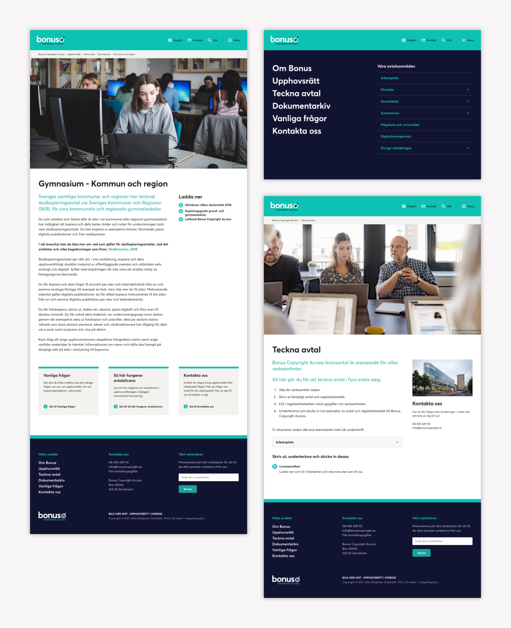 Bonus Copyright Access - desktop design